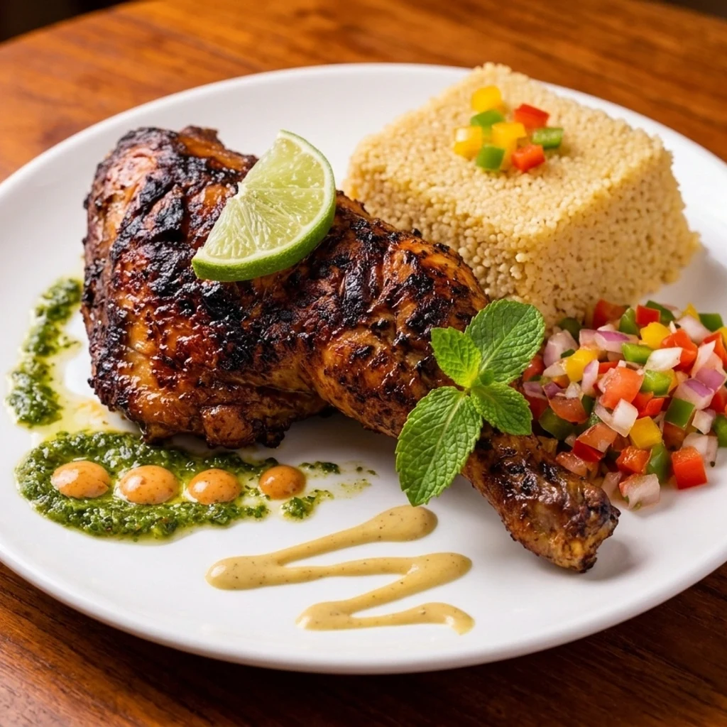 Poulet Braisé Yoff — Poulet Almadies Dakar — Poulet braisé garni 3 000 FCFA · Demi-poulet grillé 3 500 FCFA · Poulet entier grillé 7 000 FCFA chez TCHICK Rôtisserie Urbaine Almadies Dakar